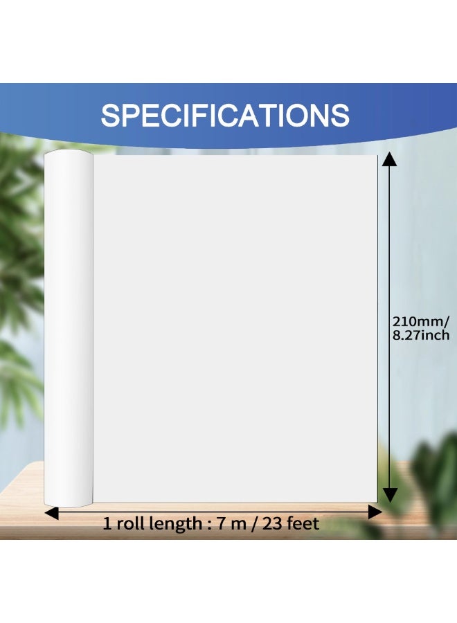 2 Rolls Thermal Printer Paper, Thermal Paper 210x 30mm, Us Letter Paper Size Thermal Paper Rolls for M08f M832 Portable Printer, A4 Printing Paper Roll, White - Image 5